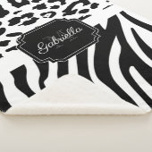 Lepard Print / Zebra Print Sherpadecke (3/4)