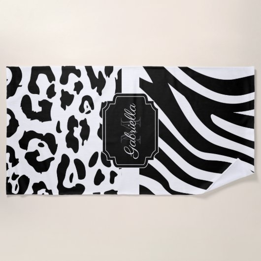 Lepard Print / Zebra Print Strandtuch (Vorderseite)