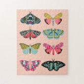 Lepidopterie Nr. 1 Moth Study Illustration Puzzle (Vertikal)
