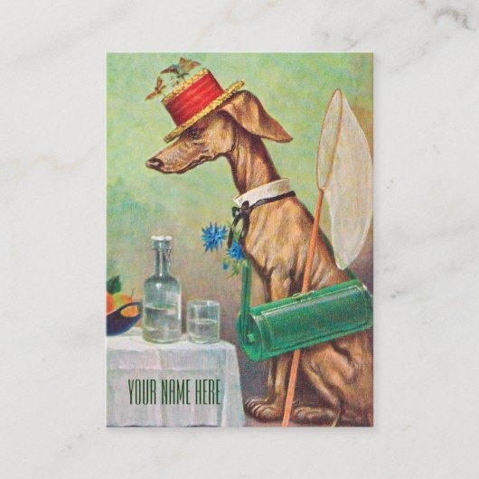 Lepidopterist/Hundesitter-Vintage Geschäfts-Karte Visitenkarte (Vorderseite)