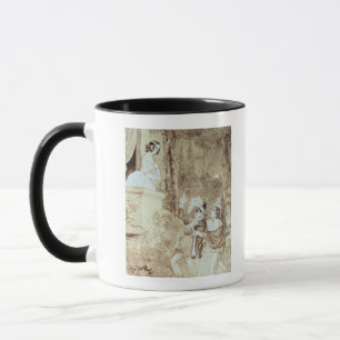Leporello, der Elvira in der Aufmachung Giovanni Tasse