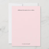 Lepover Comic Tiere, die rosa graue Schlummer schl Einladung (Rückseite)