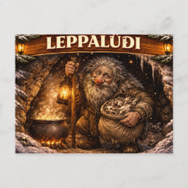 Leppaludi Icelandic Yule Lad Postkarte
