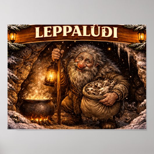Leppaludi Isländischer Yule-Lad Poster (Vorne)