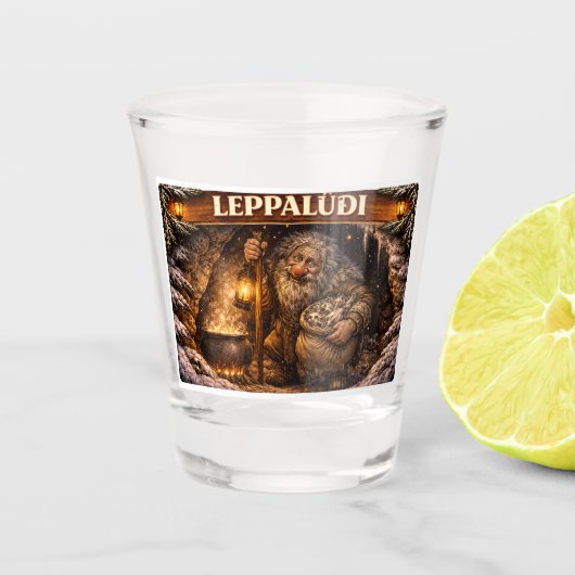 Leppaludi Isländischer Yule Lad Schnapsglas (Vorderseite)