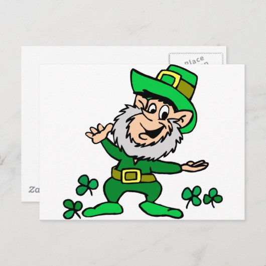 Leprachaun Postkarte (Vorne/Hinten)