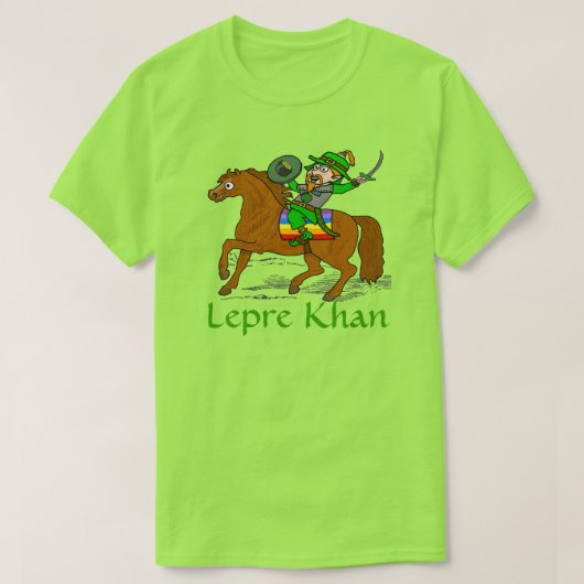 Lepre Khan St Patrick's Day Leprechaun Spaß T-Shirt (Design vorne)