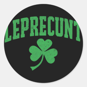 Lepre St. Patricks Day Damen Lepre Irischer Shamro Runder Aufkleber