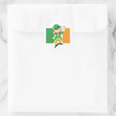 Leprechaf Runder Aufkleber (Tasche)
