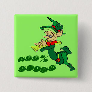 Leprechaun 100% IRISH Button