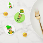 Leprechaun am St. Patrick's Day, Elf & Pot of Gold Konfetti (Gruppe)