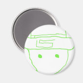 Leprechaun Amateur Sketch Magnet (Vorderseite/Rückseite)