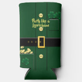 Leprechaun Anzug St Patricks Day 12oz Slim Selters Dosenkühler (Vorderseite)