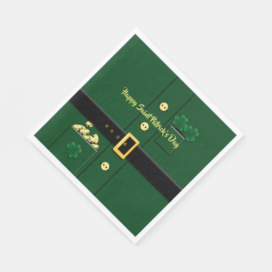 Leprechaun Anzug St Patricks Day Party P Napkin Serviette (Ecke)
