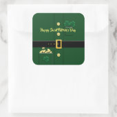 Leprechaun Anzug St Patricks Day Party Sticker (Tasche)