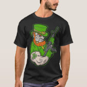 Leprechaun AR15 Shamrock Irish Military Evil T-Shirt (Vorderseite)