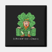 Leprechaun auf Clover Throne St Patricks Day Boys  Magnet (Vorne)