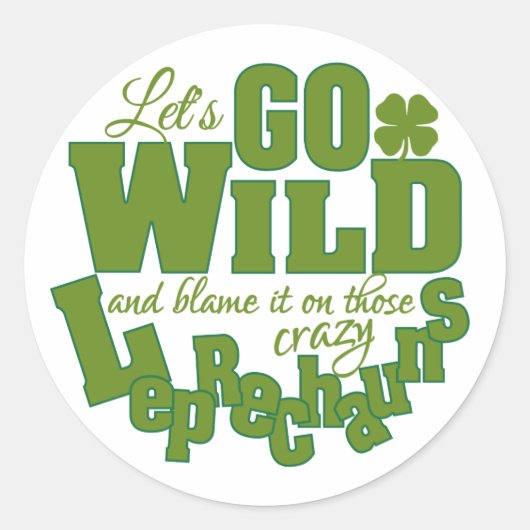 Leprechaun-Aufkleber Runder Aufkleber (Vorderseite)