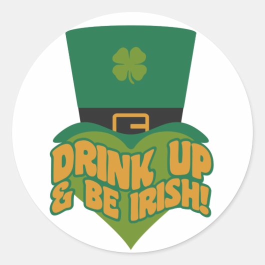 Leprechaun-Aufkleber Runder Aufkleber (Vorderseite)