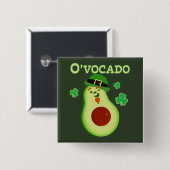 Leprechaun Avocado Pun Button (Vorne & Hinten)