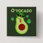 Leprechaun Avocado Pun Button (Vorderseite)