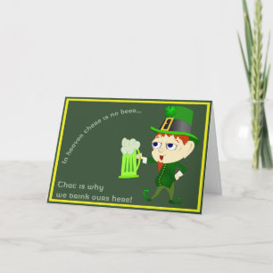 Leprechaun Beer St. Patrick's Day Card Karte