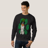 Leprechaun Border Collie St Patricks Day Shamrock Sweatshirt (Vorne ganz)
