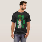 Leprechaun Border Collie St Patricks Day Shamrock T-Shirt (Vorne ganz)