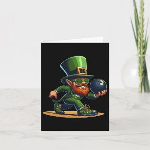 Leprechaun Bowling Bowler T-Shirt St.patricks Day  Karte