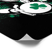 Leprechaun Bowling St. Patrick's Day Lucky Men Boy Poster (Ecke)