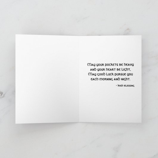 Leprechaun Bunny Card Karte (Innenseite)