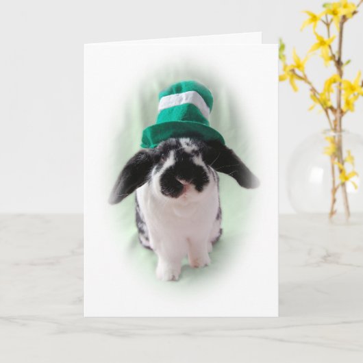 Leprechaun Bunny Card Karte (Gelbe Blume)