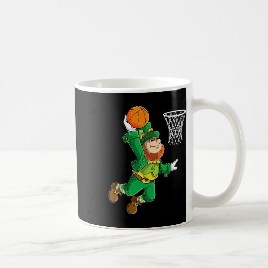 Leprechaun Bysketbyll Dunk St Patricks Day Boys Me Kaffeetasse (Rechts)