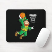 Leprechaun Bysketbyll Dunk St Patricks Day Boys Me Mousepad (Mit Mouse)