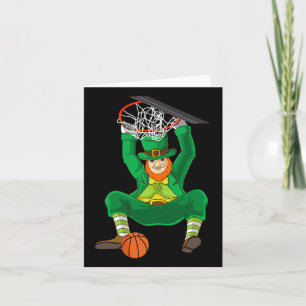 Leprechaun Bysketbyll St Patricks Day Kids Boys Karte