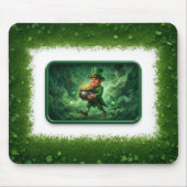 Leprechaun Carrying Pot Of Gold Mousepad (Vorne)