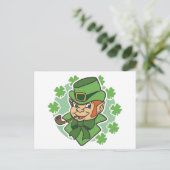 Leprechaun Cartoon St. Patrick's Day Postkarte (Stehend Vorderseite)