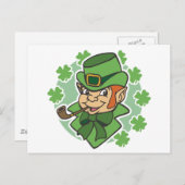 Leprechaun Cartoon St. Patrick's Day Postkarte (Vorne/Hinten)