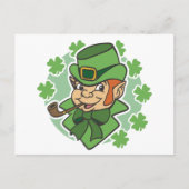 Leprechaun Cartoon St. Patrick's Day Postkarte (Vorderseite)