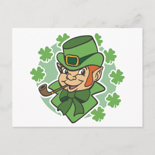 Leprechaun Cartoon St. Patrick's Day Postkarte (Vorderseite)