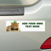 Leprechaun Cat mit Ihrem Text Autoaufkleber (Auf Auto)