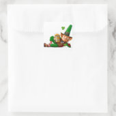 Leprechaun Cheer Quadratischer Aufkleber (Tasche)