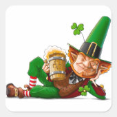 Leprechaun Cheer Quadratischer Aufkleber (Vorderseite)