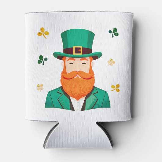 Leprechaun Clover Kleeblatt Patricks Day Dosenkühler (Vorderseite)