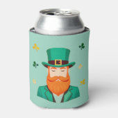Leprechaun Clover Kleeblatt Patricks Day Dosenkühler (Kanne Vorderseite)
