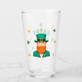 Leprechaun Clover Kleeblatt Patricks Day Glas (Vorderseite)