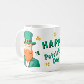 Leprechaun Clover Kleeblatt Patricks Day Kaffeetasse (Vorderseite Links)