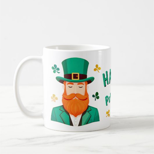 Leprechaun Clover Kleeblatt Patricks Day Kaffeetasse (Links)