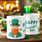 Leprechaun Clover Kleeblatt Patricks Day Kaffeetasse