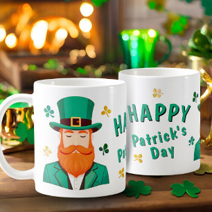 Leprechaun Clover Kleeblatt Patricks Day Kaffeetasse